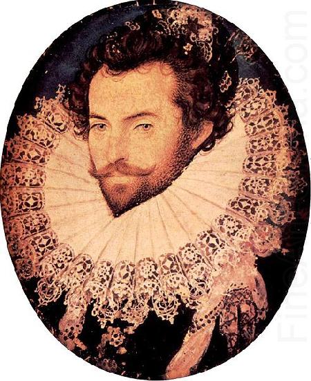 Nicholas Hilliard Portrait of Sir Walter Raleigh china oil painting image